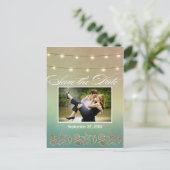 Tropische zeesterren Seashell Save the Date Briefk Aankondigingskaart (Staand voorkant)