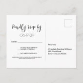 Tropische zeesterren strand bruiloft RSVP Briefkaa Aankondigingskaart (Achterkant)