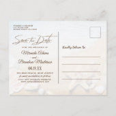 Tropische zeesterren strand bruiloft Save the Date Aankondigingskaart (Achterkant)