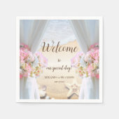 Tropische zeesterren strand bruiloft servetten (Voorkant)