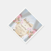 Tropische zeesterren strand bruiloft servetten (Hoek)