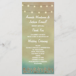 Tropische zeesterren strand schelp bruiloft progra programmakaart