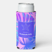 Tropische zeesterren strand vrijgezellenfeest seltzer blikjeskoeler (Seltzer Voorkant)