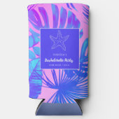 Tropische zeesterren strand vrijgezellenfeest seltzer blikjeskoeler (Voorkant)