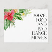 Tropische zegenweddenschap Funny Save the Date Aankondigingskaart (Voorkant)