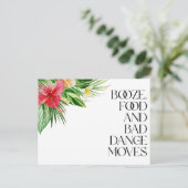 Tropische zegenweddenschap Funny Save the Date Aankondigingskaart (Staand voorkant)