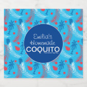 Tropische zelfgemaakte koquito recept Business Bra Likeurfles Etiket (Enkel label)