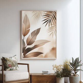 Tropische Zen – Minimalistisch Poster – Neutral Wa
