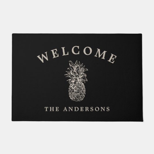 Tropische ziekenhuisopname | Ananas op maat Deurmat (Voorkant)
