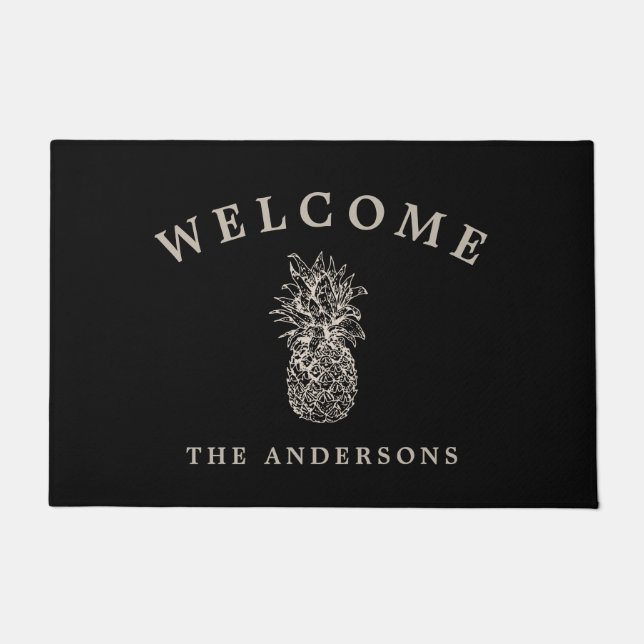 Tropische ziekenhuisopname | Ananas op maat Deurmat (Voorkant)