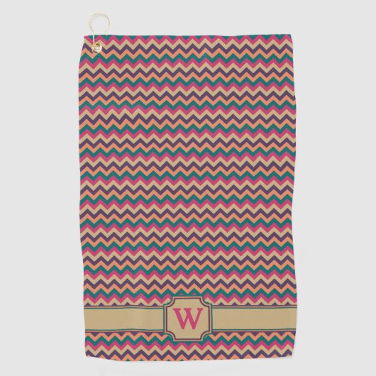 Tropische zigzag golfhanddoek (Voorkant)