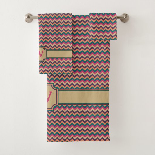 Tropische zigzag handdoek set (Insitu)