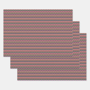 Tropische Zigzag Inpakpapier Set Vel