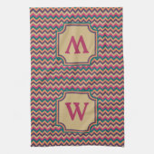 Tropische Zigzag keukenhanddoek (Verticaal)