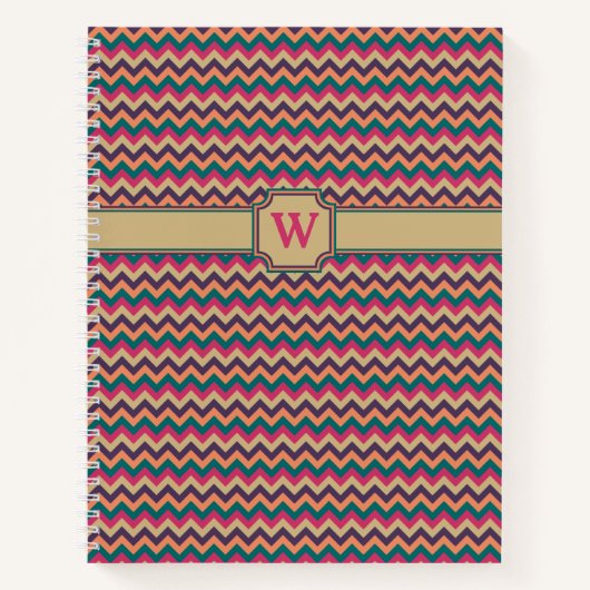Tropische Zigzag Spiraal Notebook Notitieboek (Voorkant)