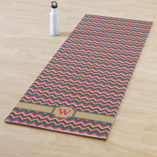Tropische zigzag yoga mat (In situ)