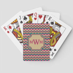 Tropische zigzagklassieke lakkaarten pokerkaarten