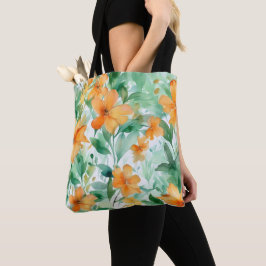 Tropische zomer achtergrond textuur tote bag