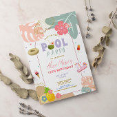 Tropische zomer ananas strand verjaardag kaart