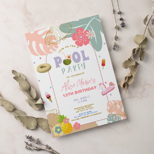Tropische Zomer Ananas Strand Verjaardag Kaart