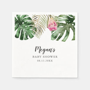 Tropische zomer Baby shower Waterverf Servet