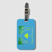 Tropische zomer bagagelabel (Voorkant (verticaal))