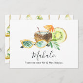 Tropische zomer bedankkaart (Voorkant / Achterkant)