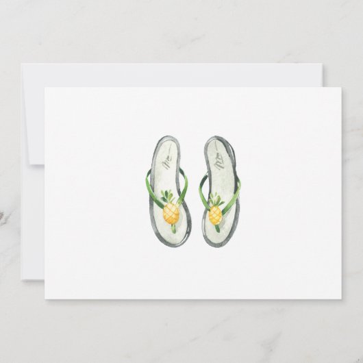 Tropische zomer bedankkaart (Achterkant)