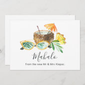 Tropische zomer bedankkaart (Voorkant / Achterkant)