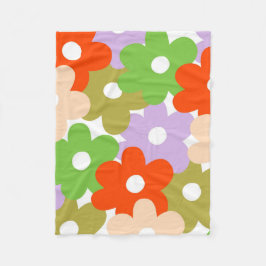 Tropische Zomer Bloemen Botanische Vet Kleurrijk Fleece Deken