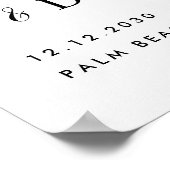 Tropische zomer bloemen bruiloft douche welkom poster (Hoek)