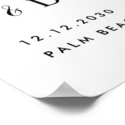 Tropische zomer bloemen bruiloft douche welkom poster (Hoek)