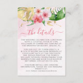 Tropische zomer bloemenbruiloft behuizing Kaart (Voorkant)