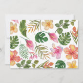 Tropische Zomer Bloemige Verjaardagsuitnodiging Kaart (Achterkant)