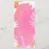 Tropische zomer bruiloft menu Kaarten (Achterkant)