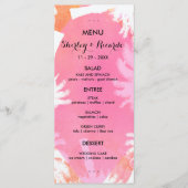 Tropische zomer bruiloft menu Kaarten (Voorkant)