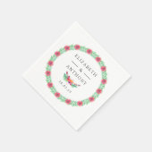 Tropische zomer bruiloft servet (Hoek)