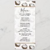 Tropische zomer bruin-kokokospatroon menu (Voorkant)