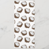 Tropische zomer bruin-kokokospatroon menu (Achterkant)