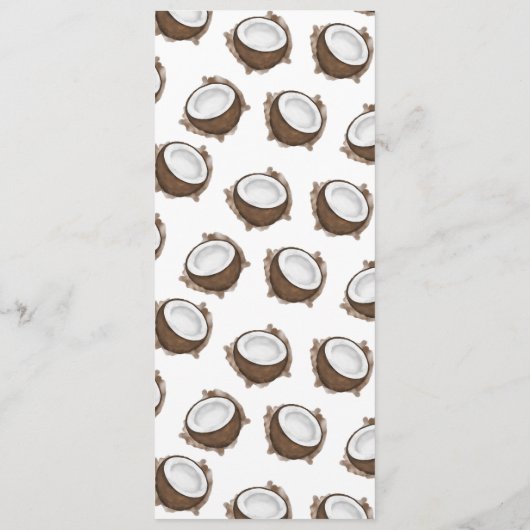 Tropische zomer bruin-kokokospatroon menu (Achterkant)