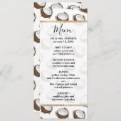 Tropische zomer bruin-kokokospatroon menu (Voorkant / Achterkant)