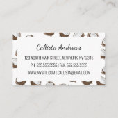 Tropische zomer bruin-kokokospatroon visitekaartje (Achterkant)