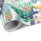 Tropische zomer cadeaupapier (Rol Hoek)