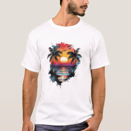 Tropische Zomer Chic | Grafisch Vakantie Zon T-shirt