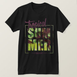 Tropische Zomer Chic Grafisch Vakantie Zon T-shirt