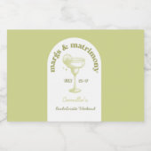 Tropische zomer cocktail vrijgezellenfeest mini la likeurfles etiket (Enkel label)