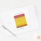 Tropische zomer en silhouet Kokosnoot Bomen Vierkante Sticker (Envelop)