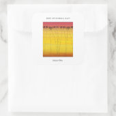 Tropische zomer en silhouet Kokosnoot Bomen Vierkante Sticker (Tas)