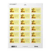 Tropische zomer etiket (Full Sheet)