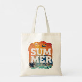 Tropische zomer exotische zonsondergang tote bag (Achterkant)